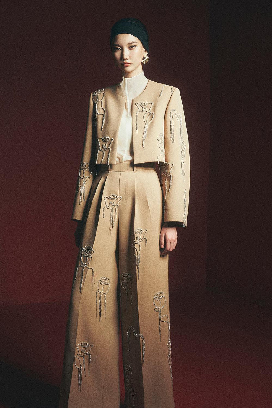 Avila Cropped Long Sleeved Polyester Jacket Jacket Maison des Copains
