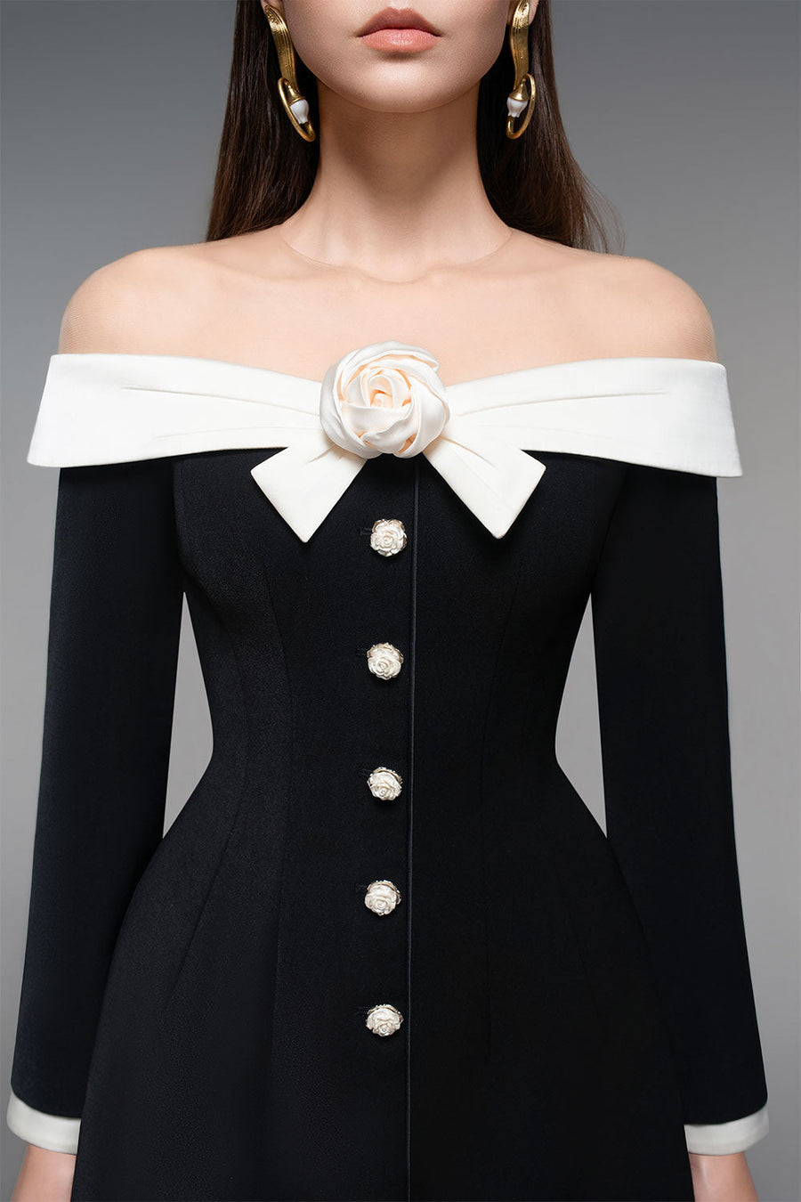 Rosey A-line Illusion Neck Polycotton Mini Dress 2