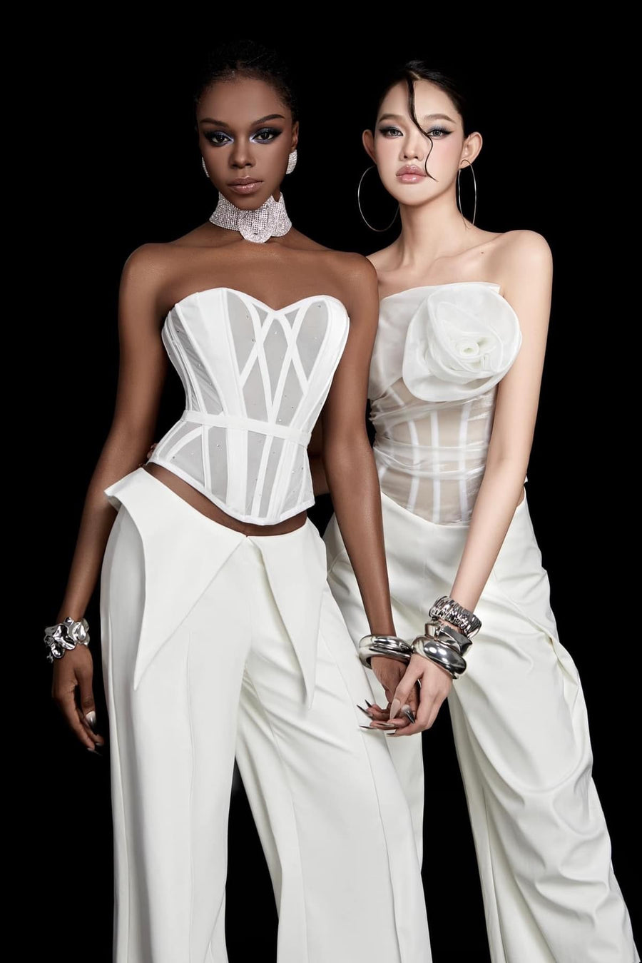 MAEL FEMME White Fishbone Tube Top top MAEL FEMME