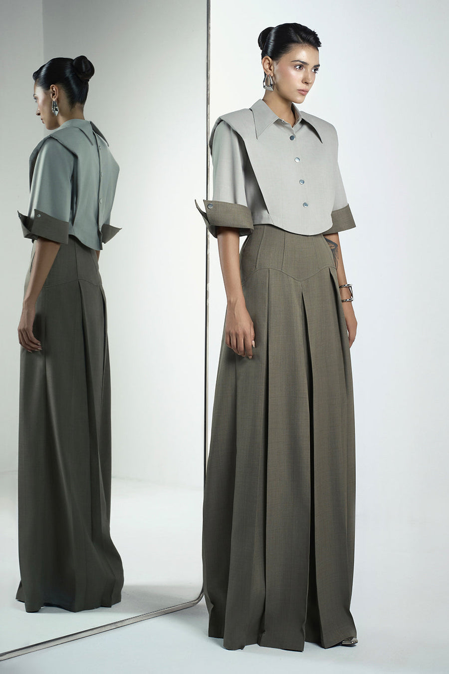 Dalia Cropped Middle Sleeved Twill Jacket 5