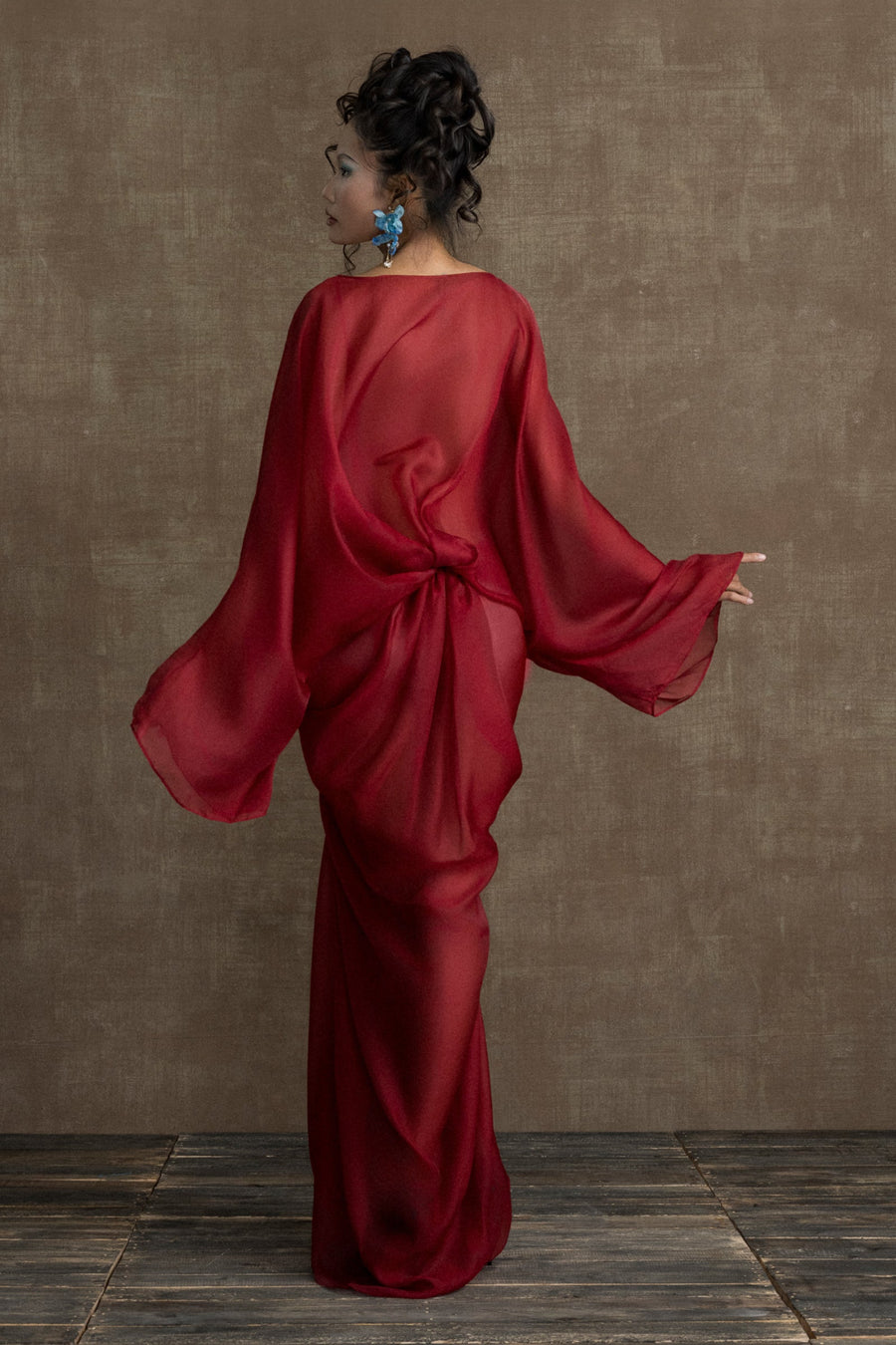 Perle de l’Orient Batwing Sleeve Maxi Dress 6