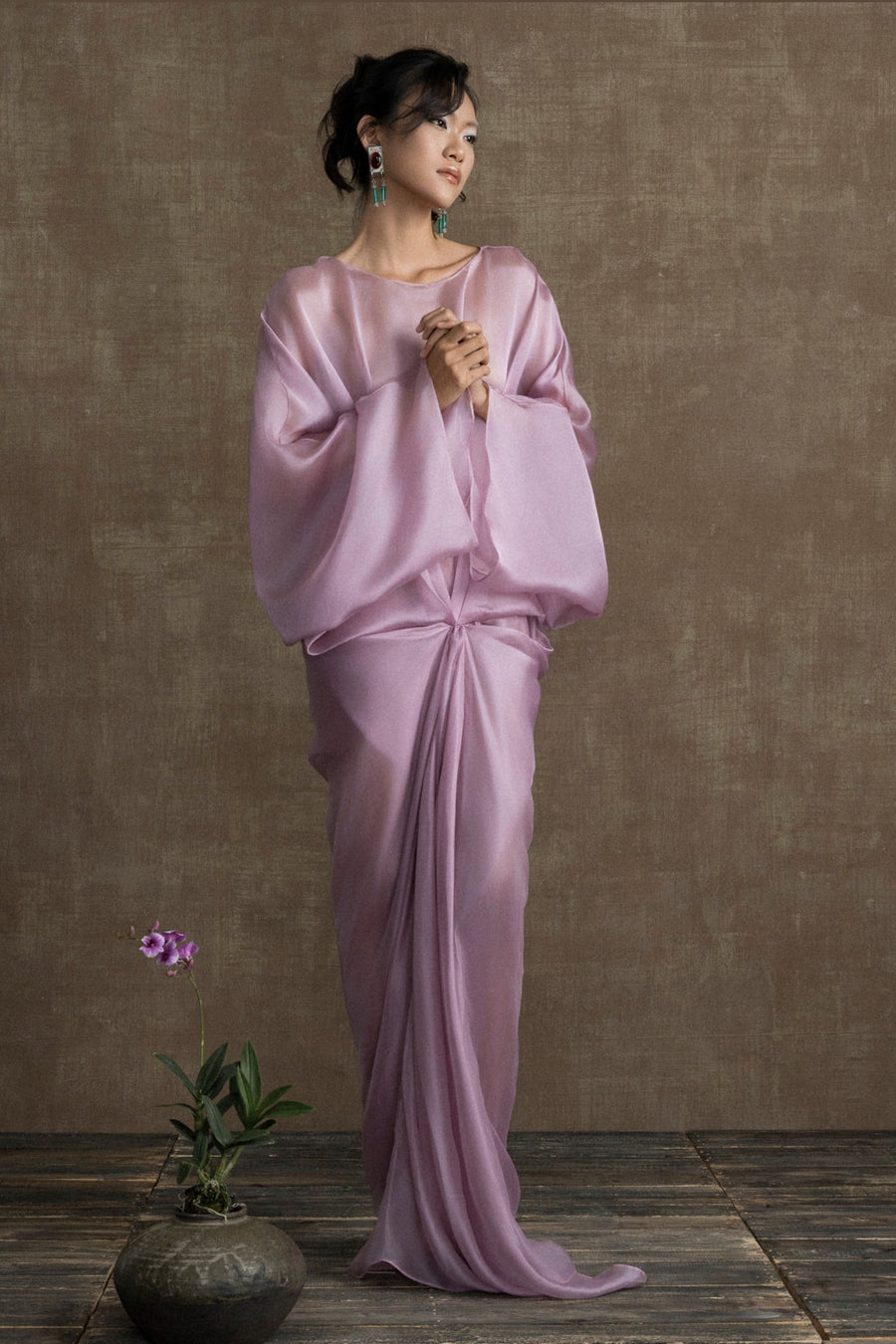 Perle de l’Orient Batwing Sleeve Maxi Dress 7