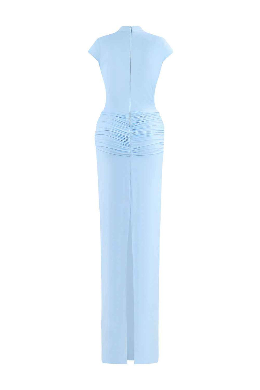 Vionna Bodycon Cap Sleeved Spandex Floor Length Dress