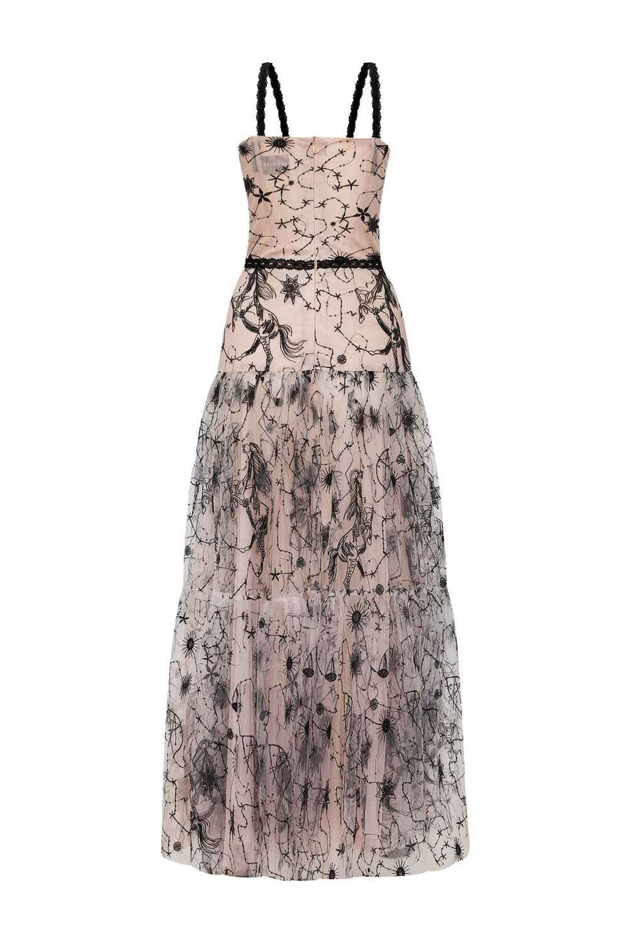 Dreamlight Square Neck Embroidery Midi Dress