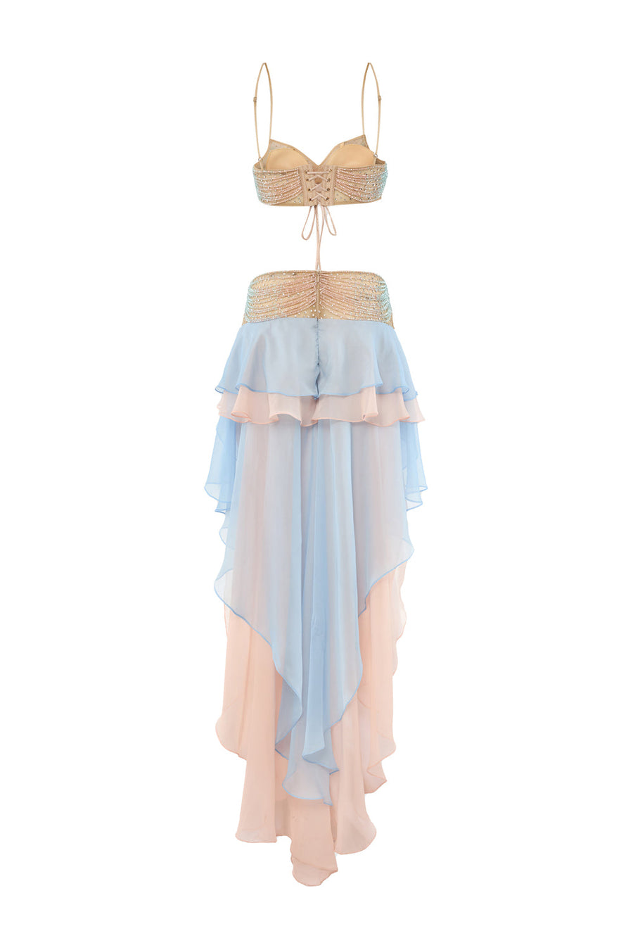 Talitha Bodycon Ruffled Chiffon High-low Set 3