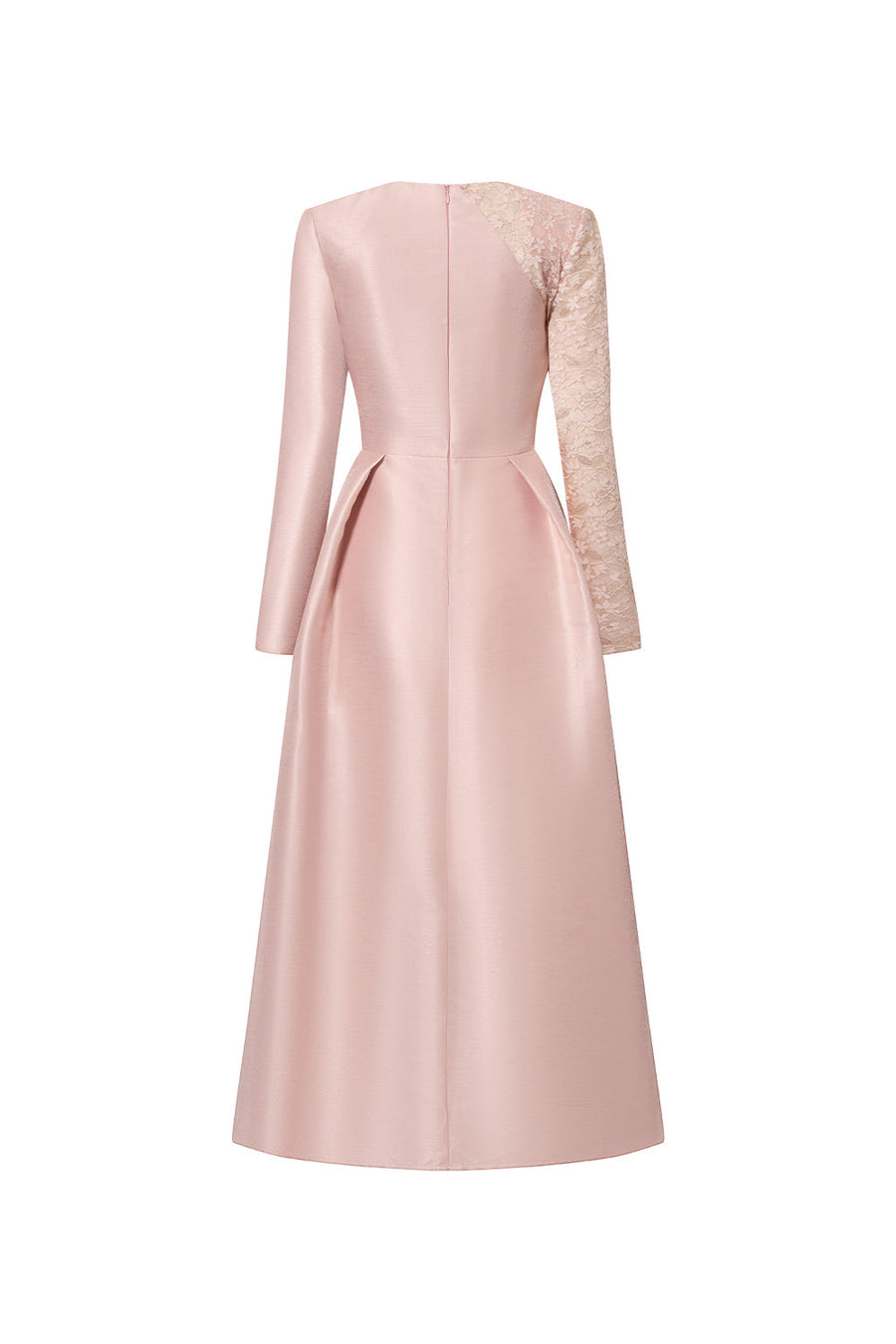 Aarina Fit and Flare Asymmetric Neck Taffeta Midi Dress Midi Dress Calista de Minh Thanh