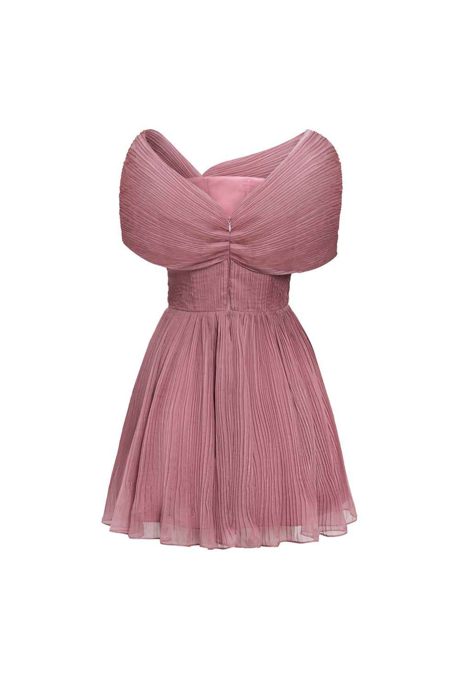 Pivonia A-line Draped Organza Mini Dress