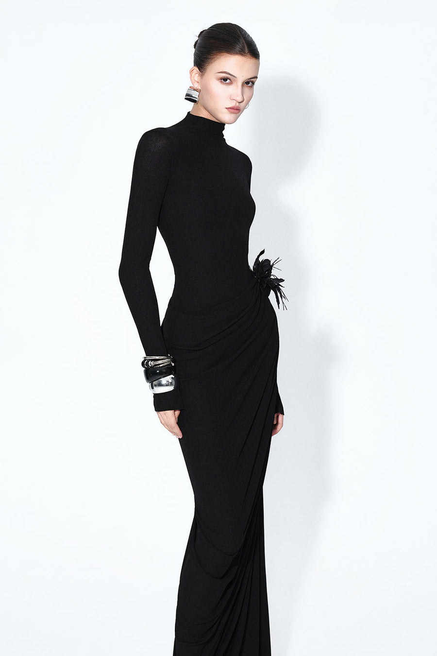 Azaria Draped Maxi Dress 3