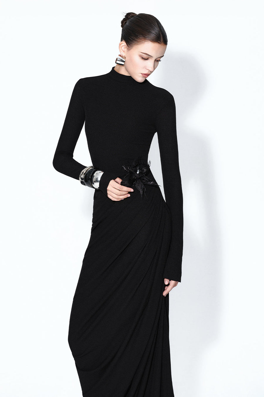 Azaria Draped Maxi Dress 4