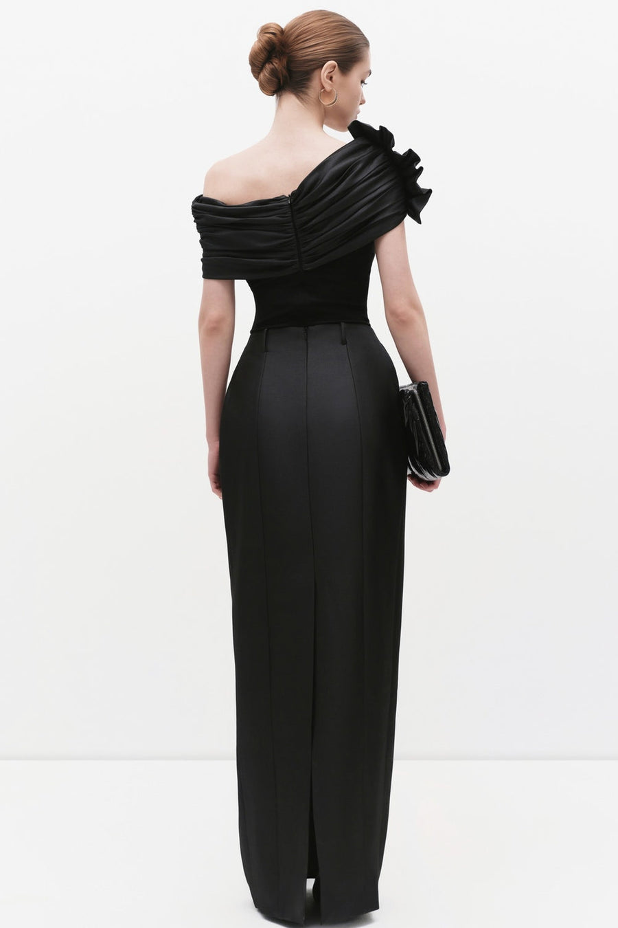 Alida Asymmetric Neck Gathering Bodysuit 3