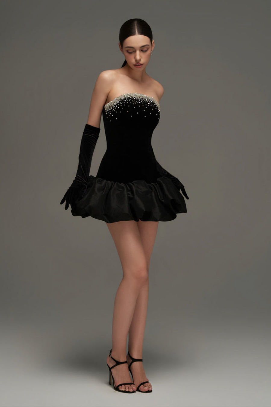 Allison Bubble Velvet Mini Dress 5