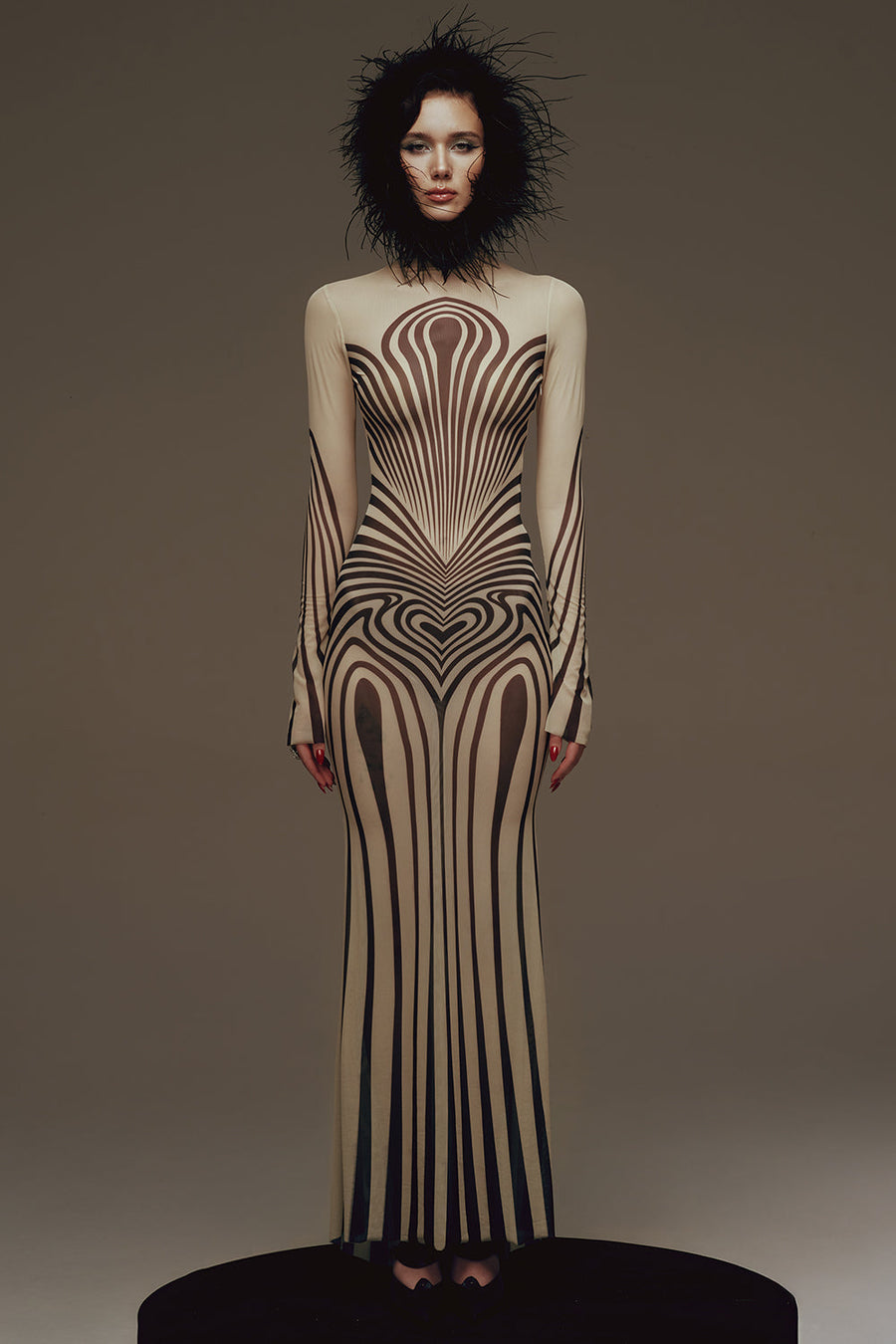 Ava Bodycon Organza Maxi Dress 1