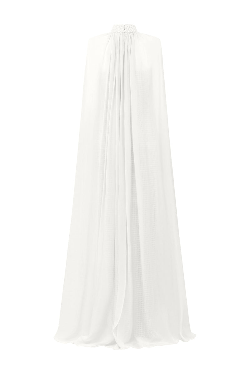 Avianna Cape Sleeves Bead Maxi Dress 15