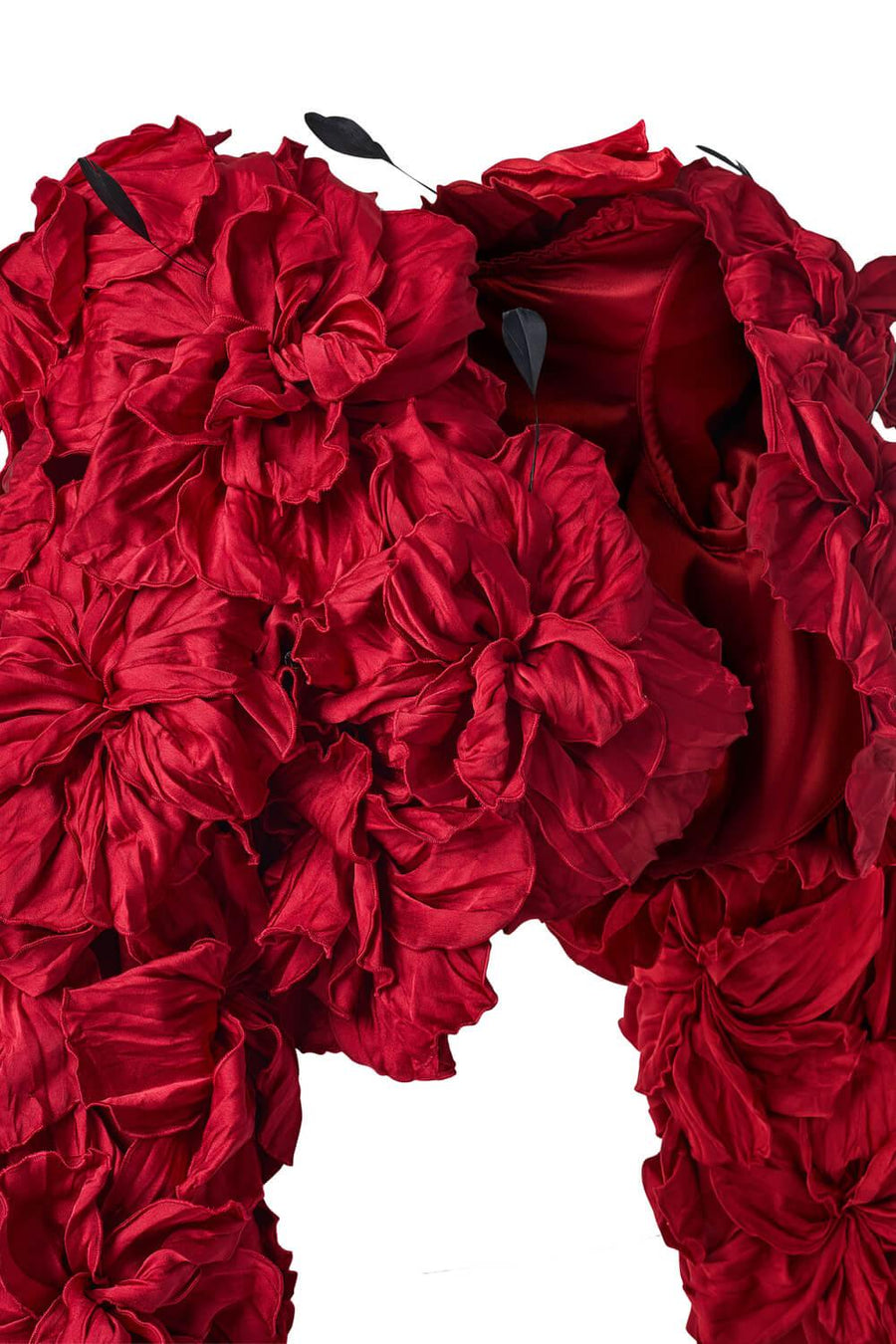 Hermeri Mermaid Flower Applique Taffeta Floor Length Set 5