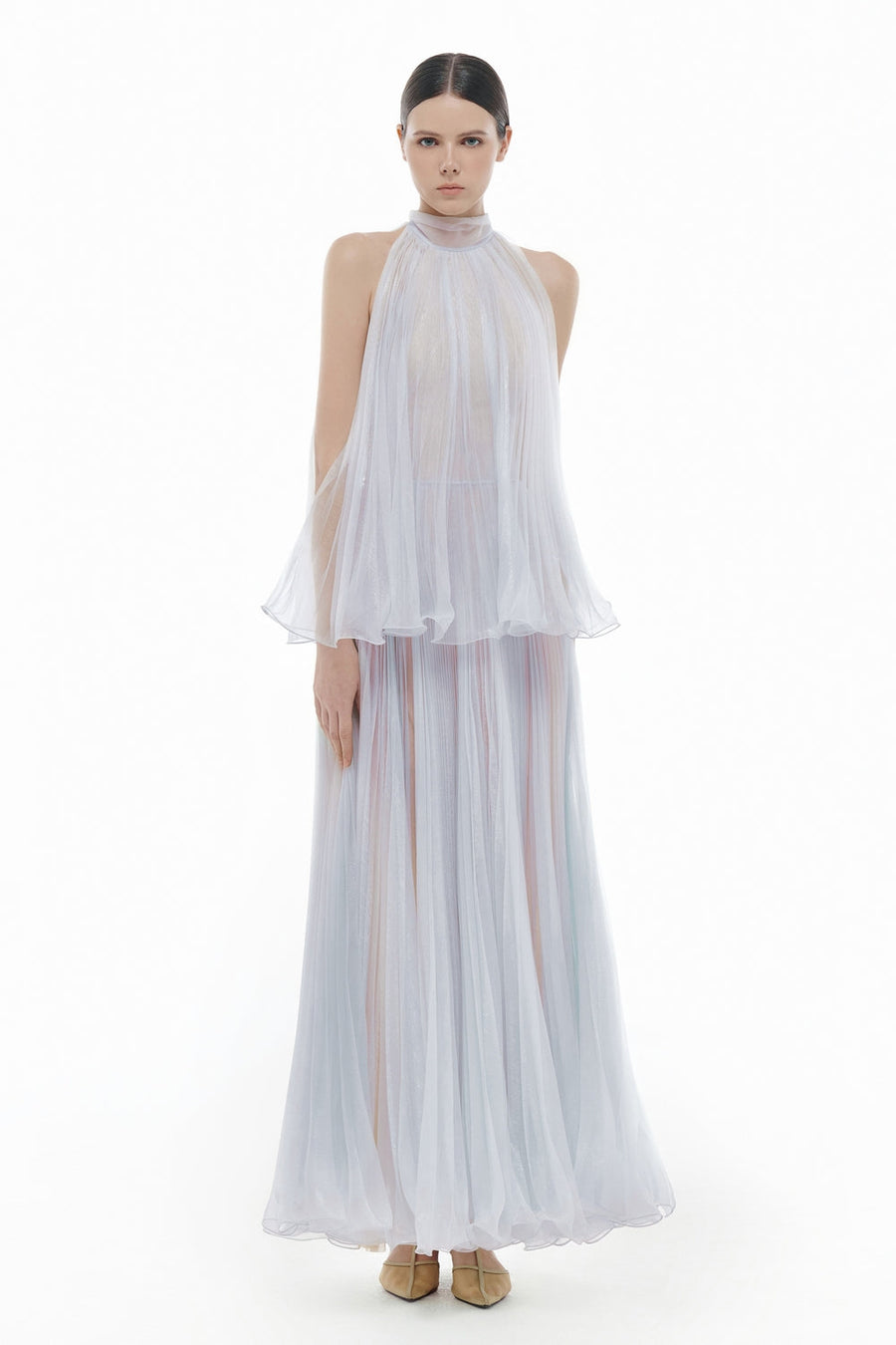Margaux Halter Polyester Maxi Dress 16