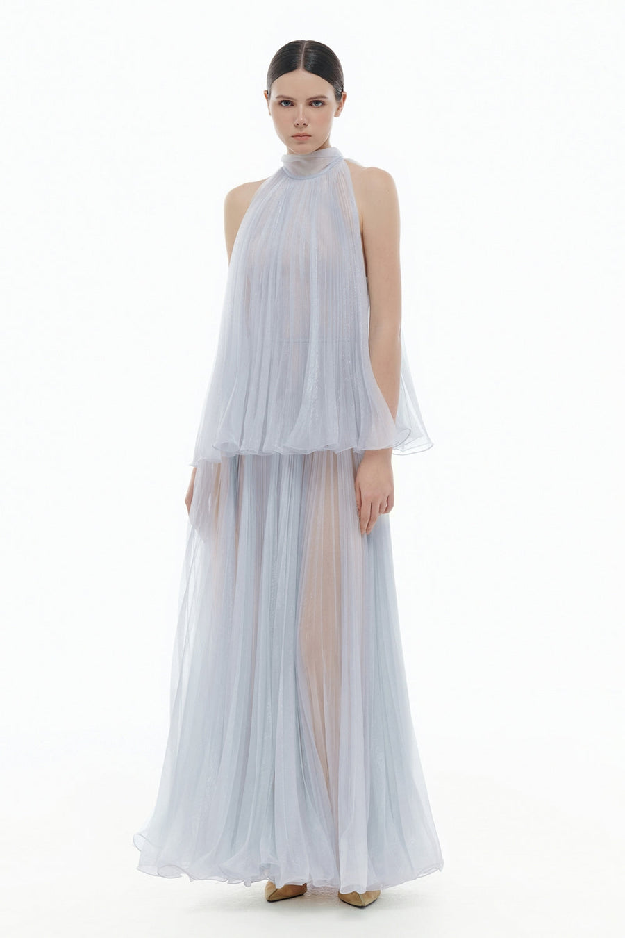 Margaux Halter Polyester Maxi Dress 15