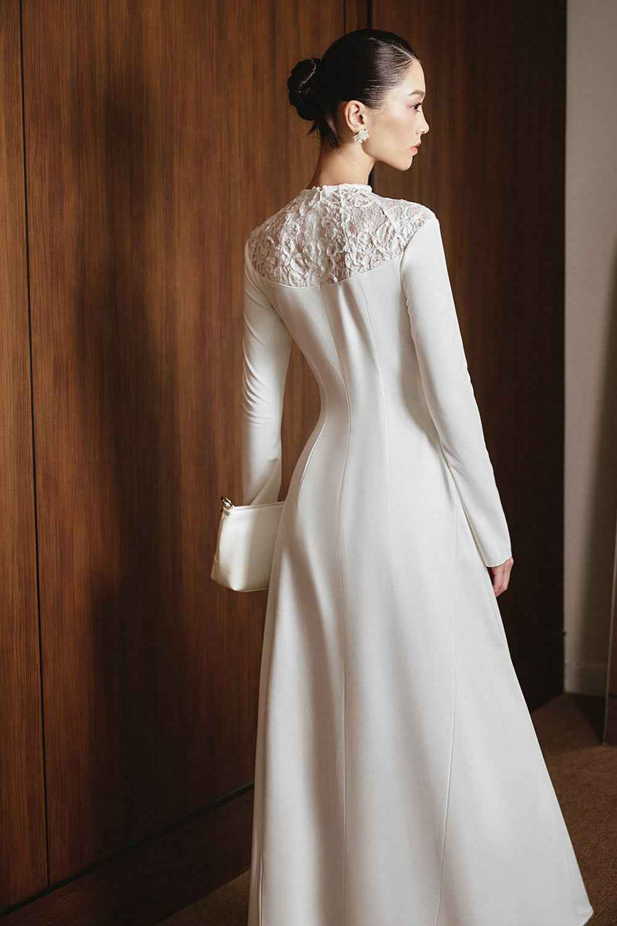 Eleanore A-line Round Neck Cotton Spandex Ankle Length Dress Maxi Dress Larmes