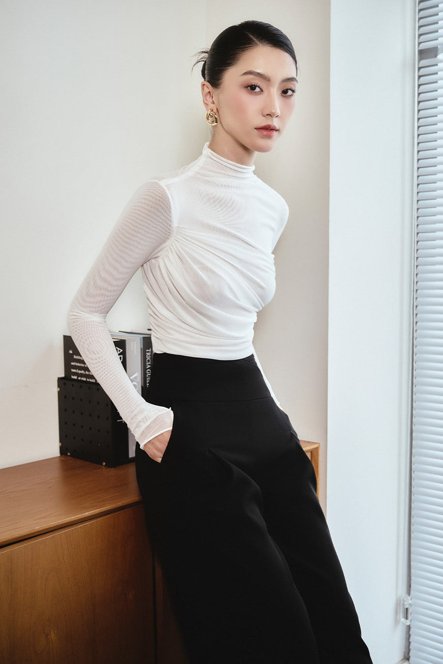 Margot Bodycon Turtle Neck Spandex Top 5