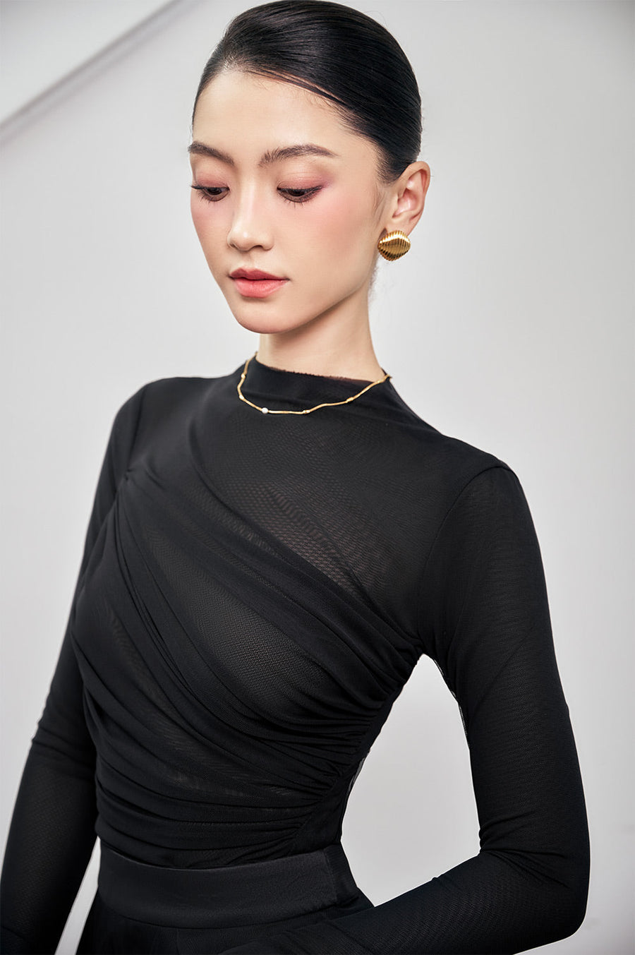 Margot Bodycon Turtle Neck Spandex Top 15