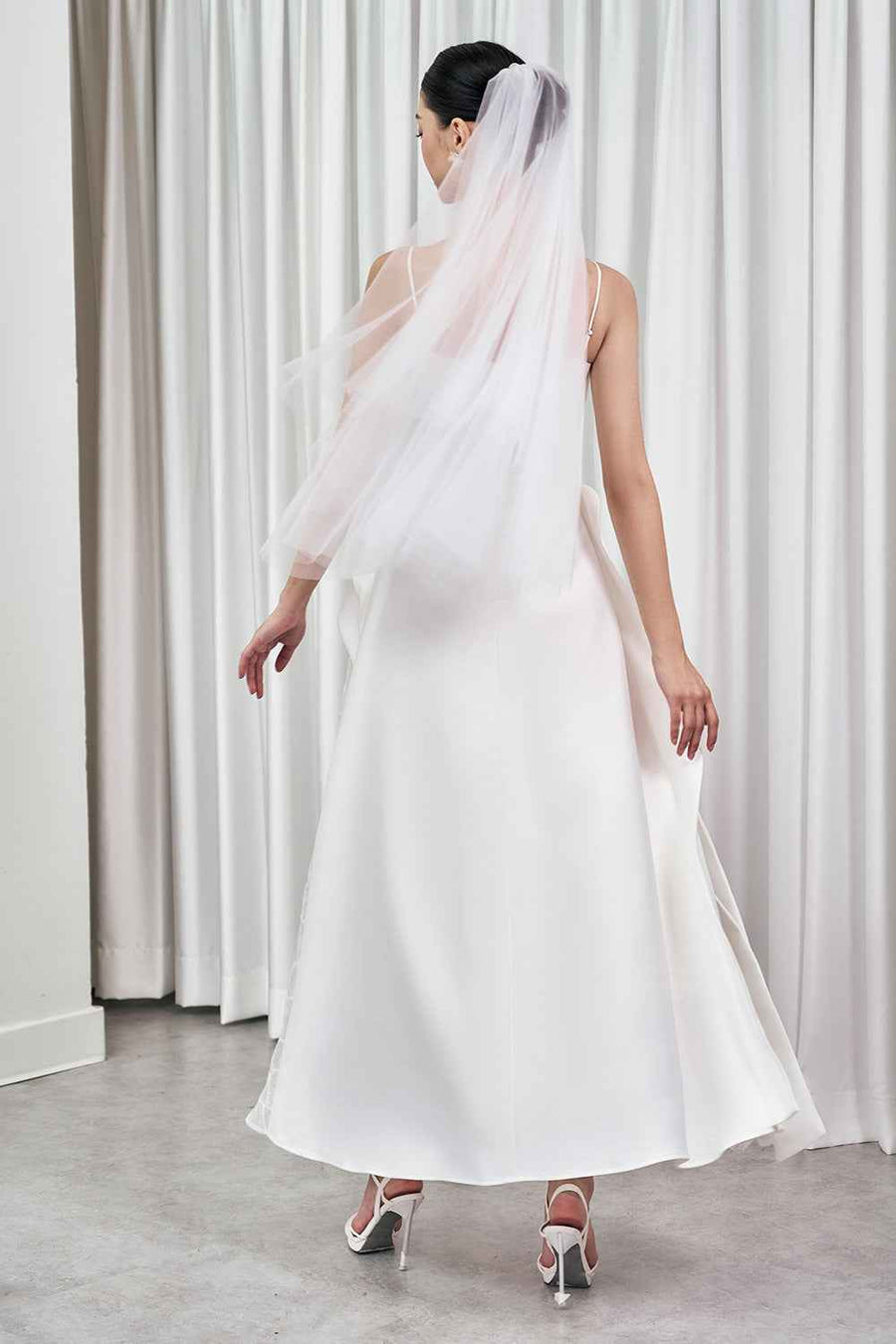 Juliet Fit and Flare Sheer Taffeta Cotton Maxi Dress Maxi Dress Larmes