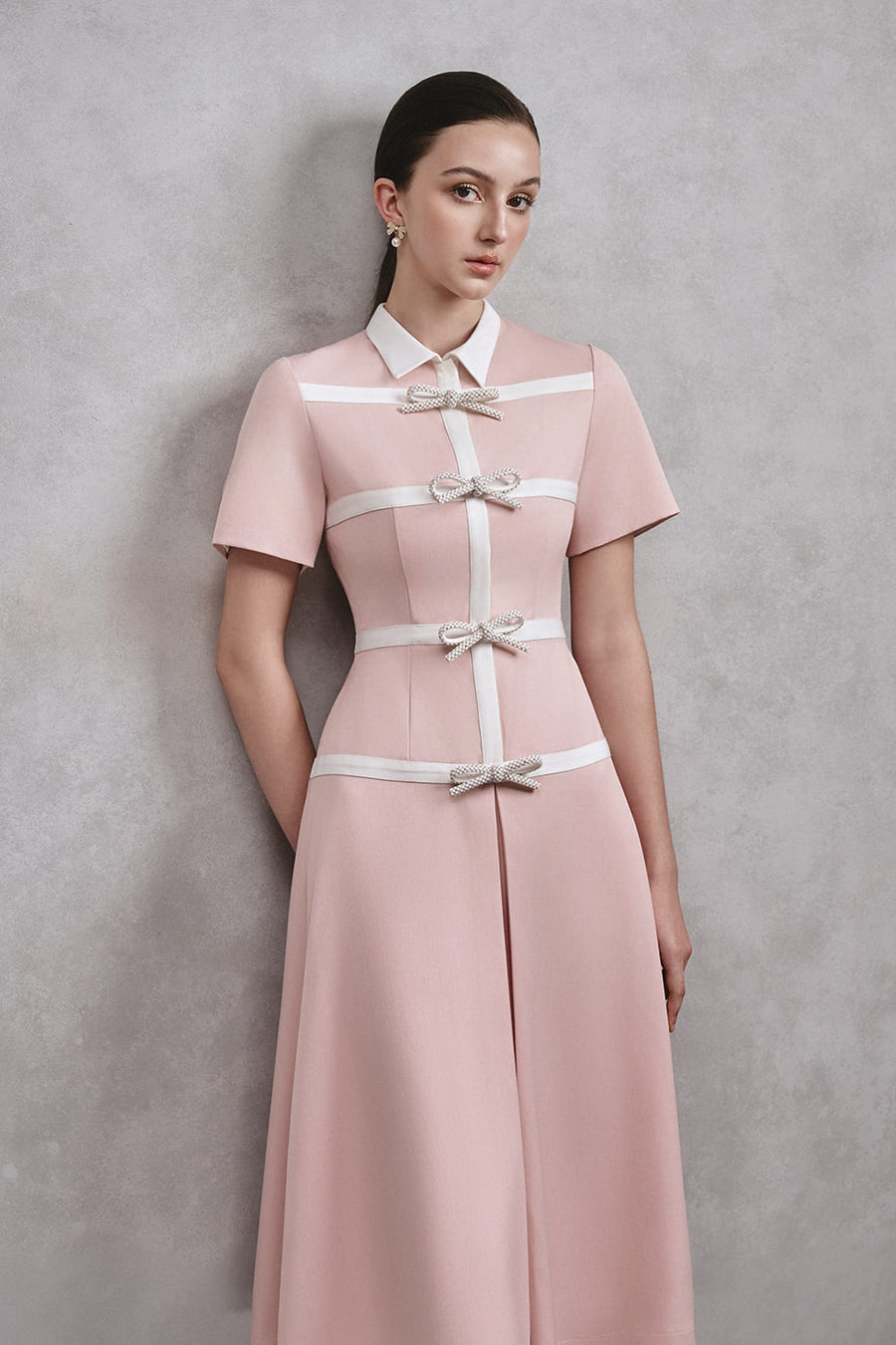 Babylon A-line Collared Neck Cotton Midi Dress Midi Dress Armous