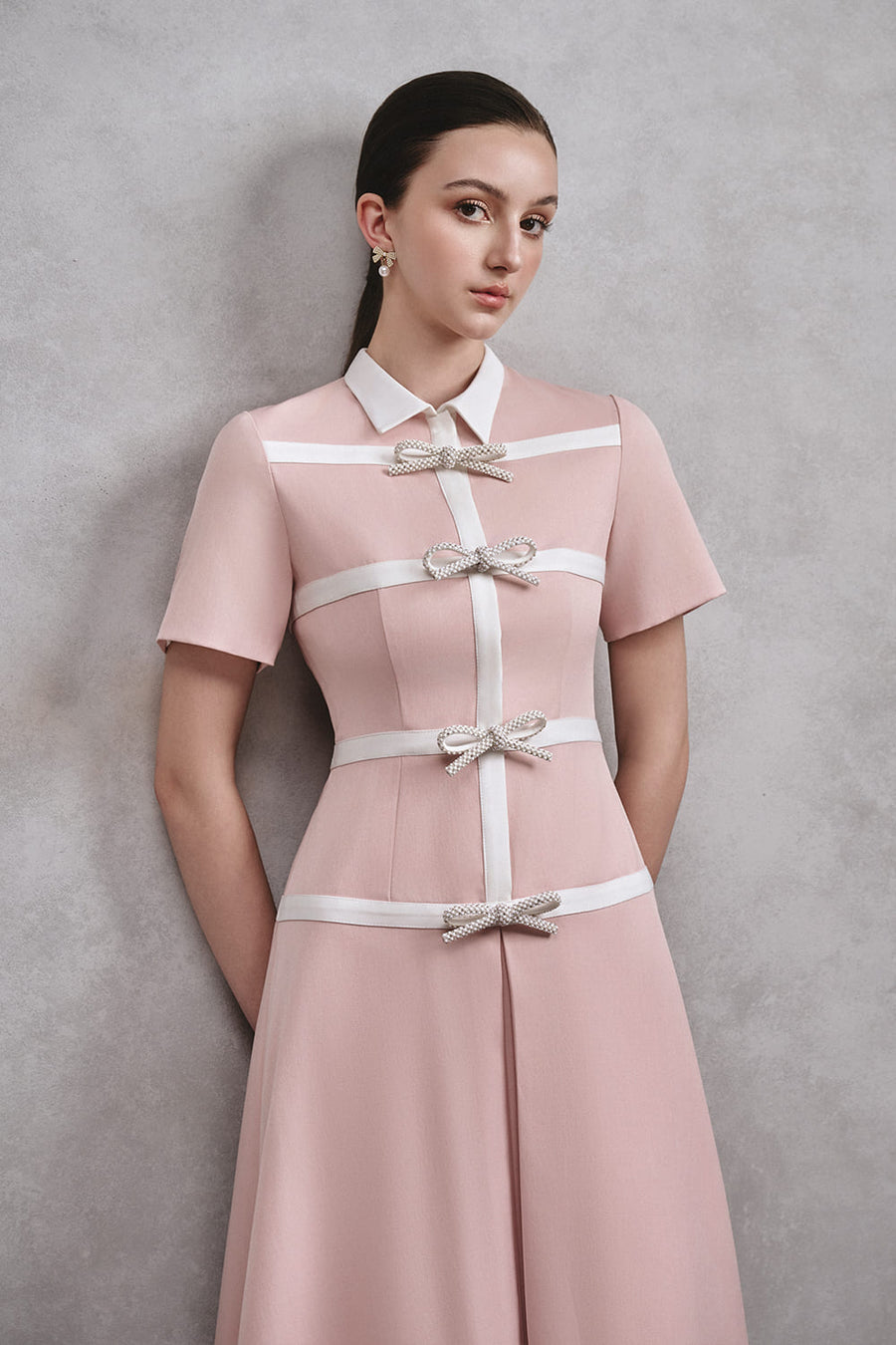 Babylon A-line Collared Neck Cotton Midi Dress Midi Dress Armous
