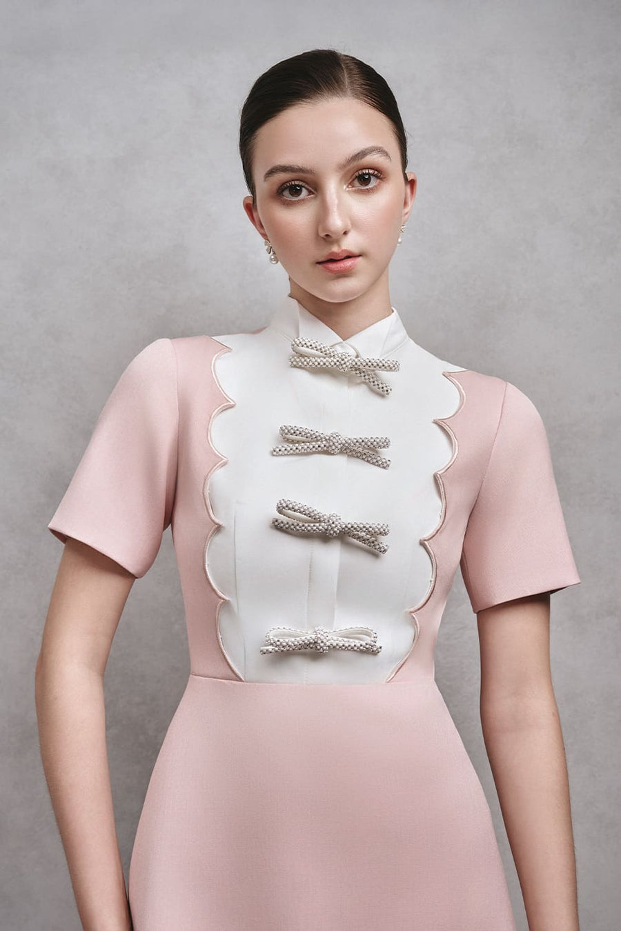 Demi A-line Collared Neck Cotton Midi Dress Midi Dress Armous