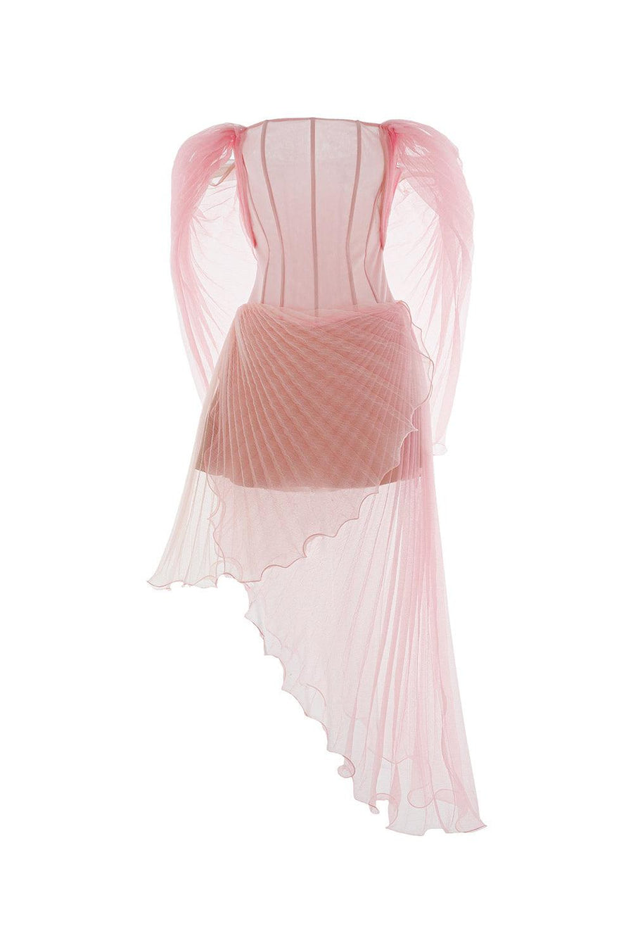 Bellerose Wrap Cape Sleeved Chiffon Midi Dress Midi Dress LINH PHUNG