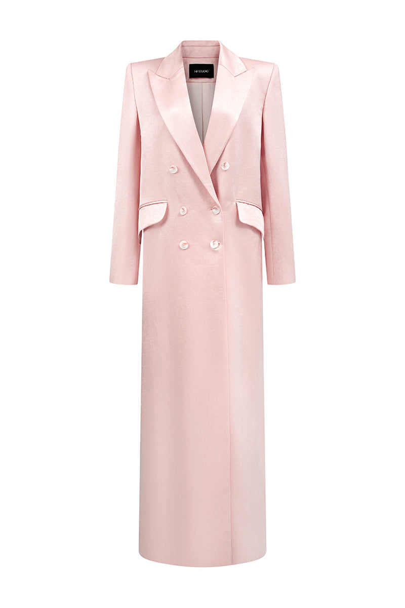 Yara Notched Taffeta Trench Coat 17