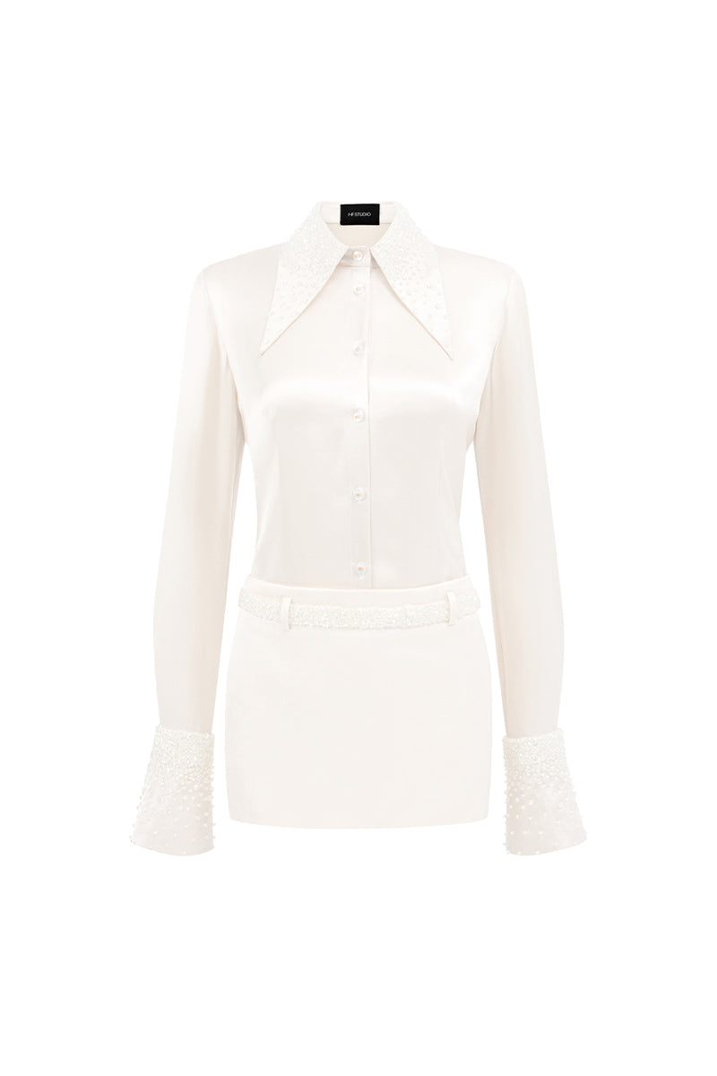 Raina Straight Rhinestone Shirt 20