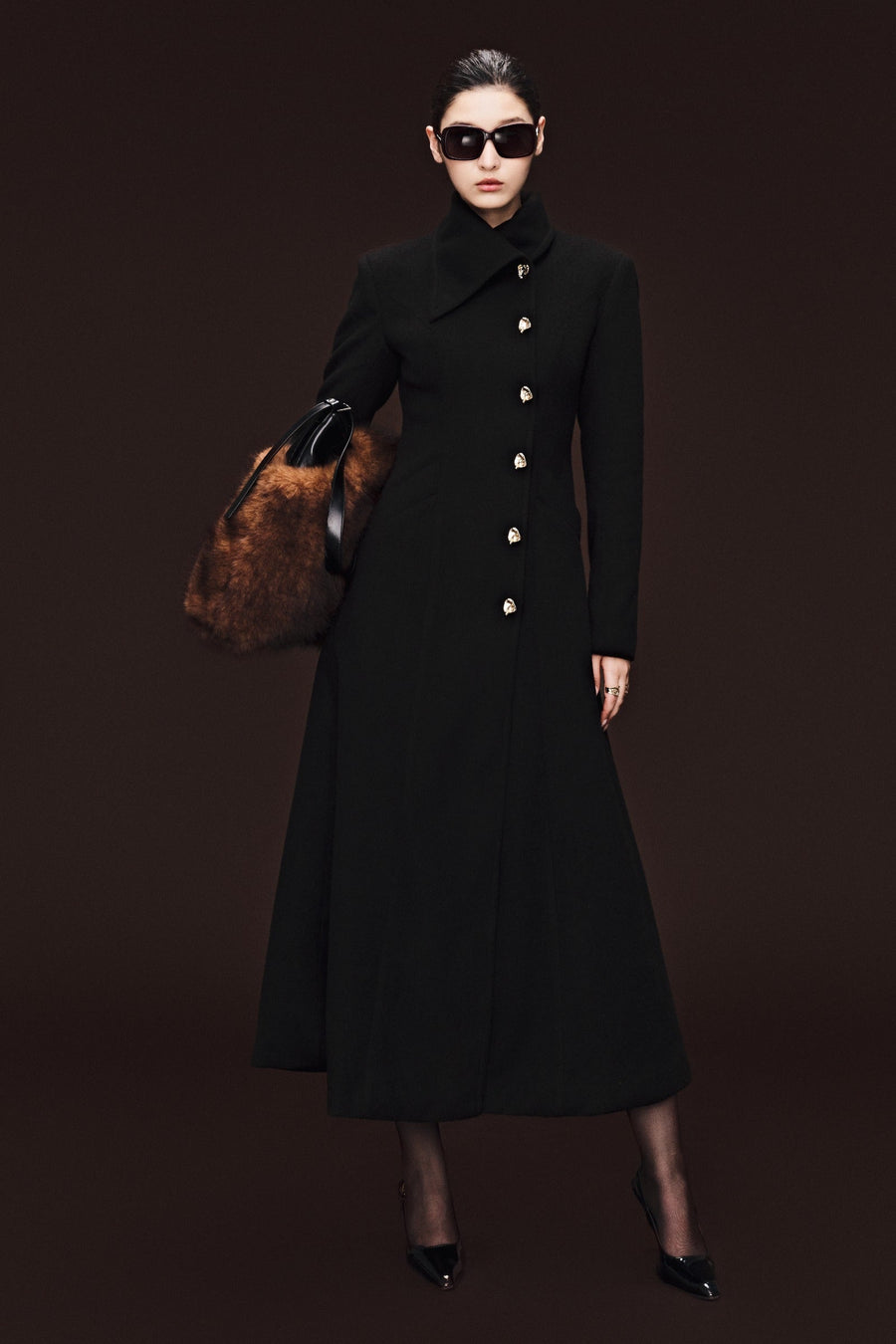 Valerie Asymmetric Neck Trench Coat 2