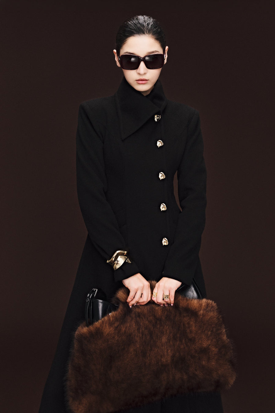 Valerie Asymmetric Neck Trench Coat 5