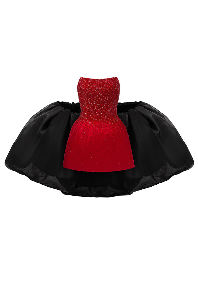 Cadence A-line Cape Sleeve Mini Dress 13