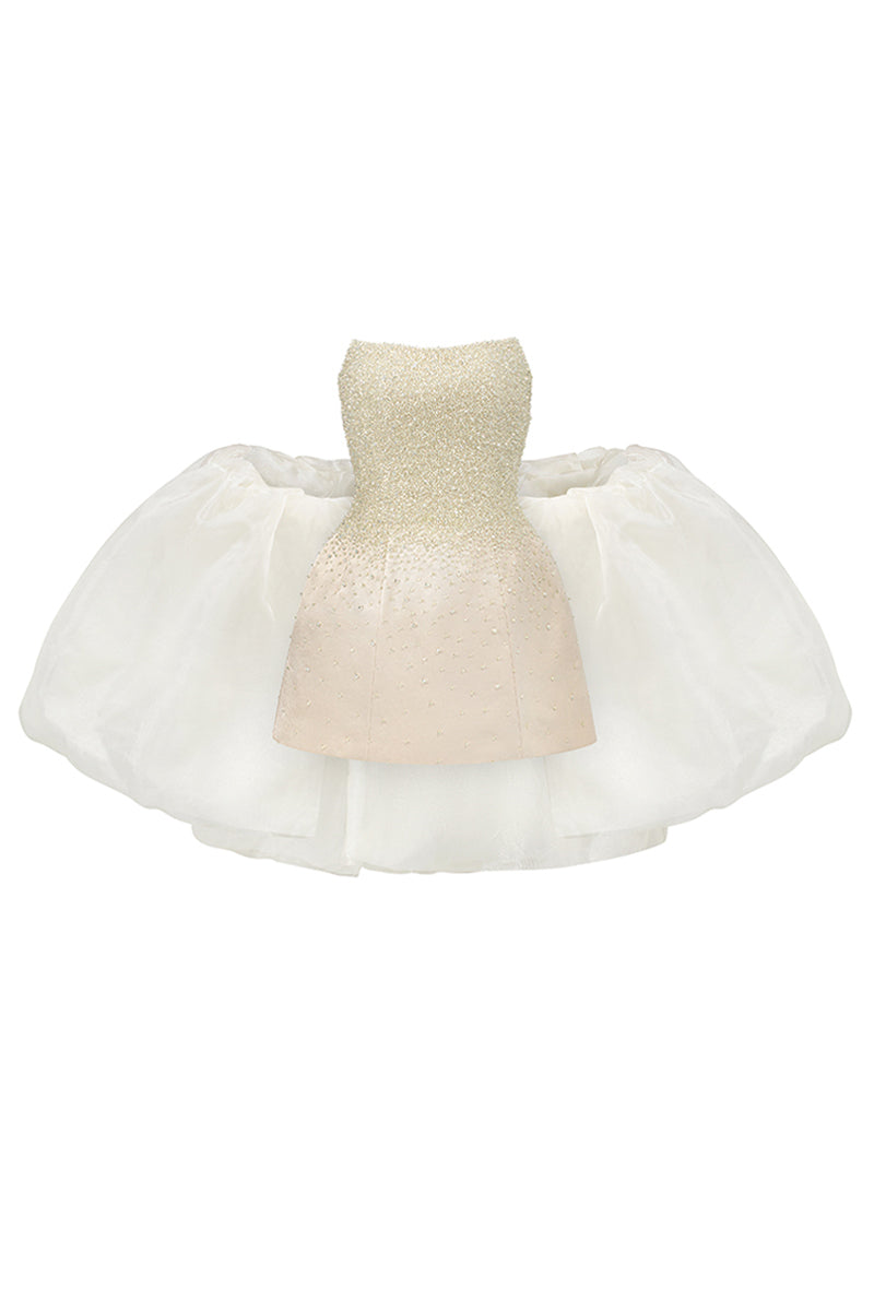 Cadence A-line Cape Sleeve Mini Dress 1