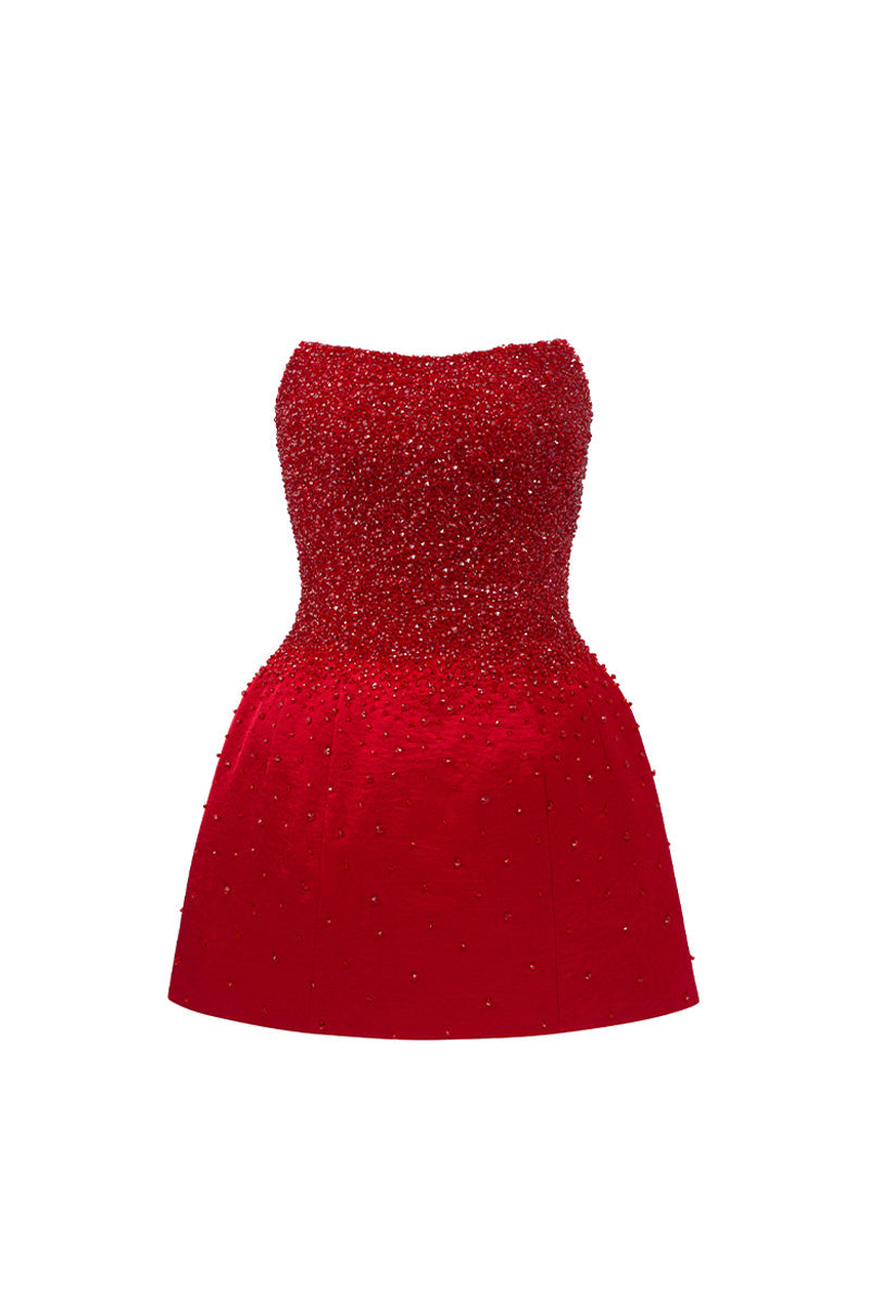 Cadence A-line Cape Sleeve Mini Dress 15
