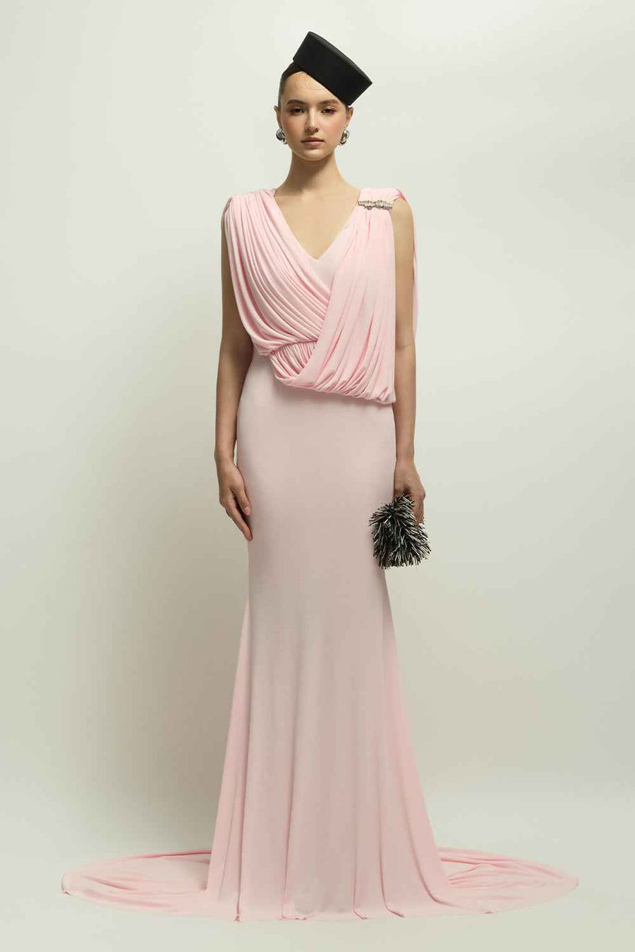 Celian Mermaid Draped Maxi Dress