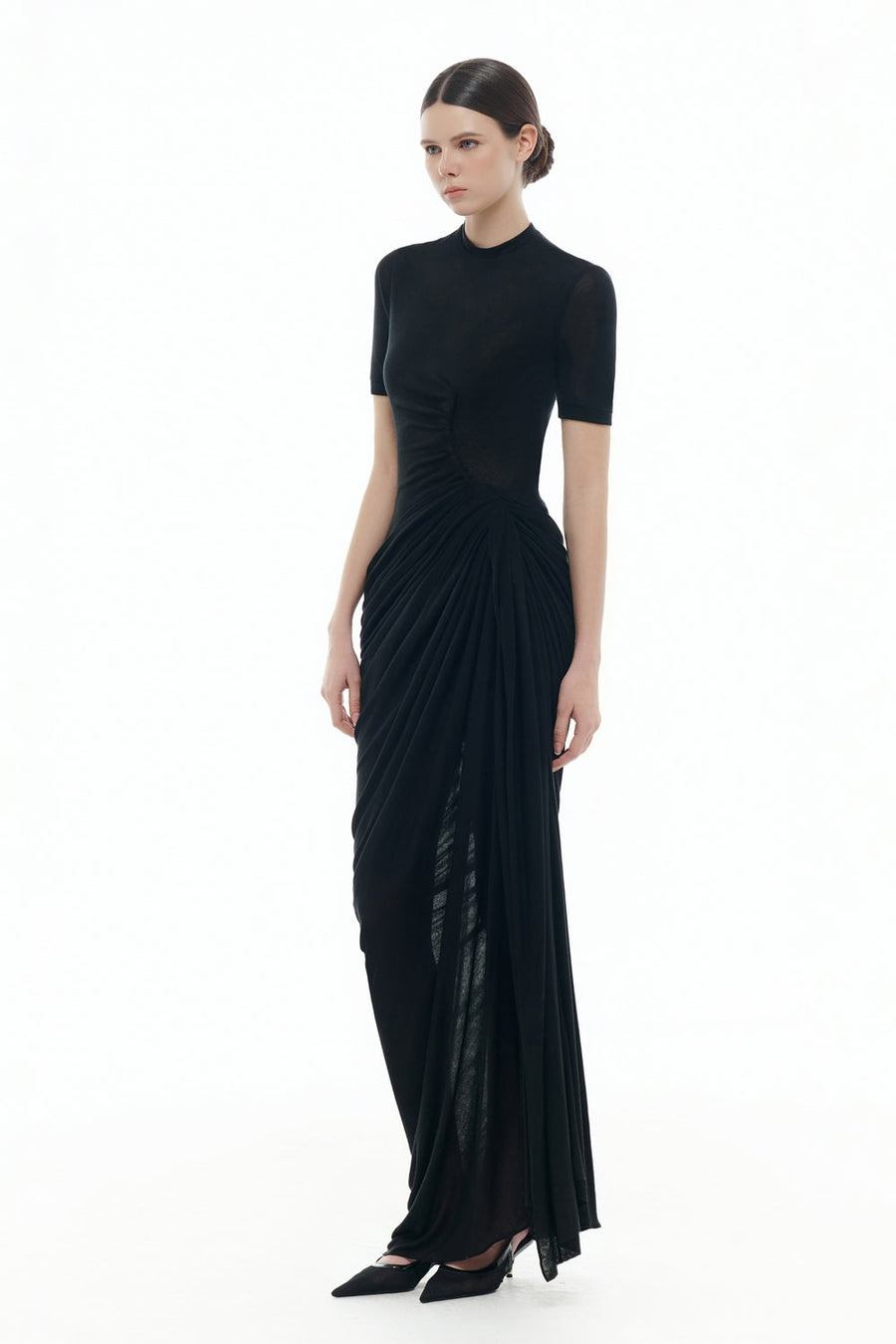 Colette High Neck Draped Maxi Dress 5