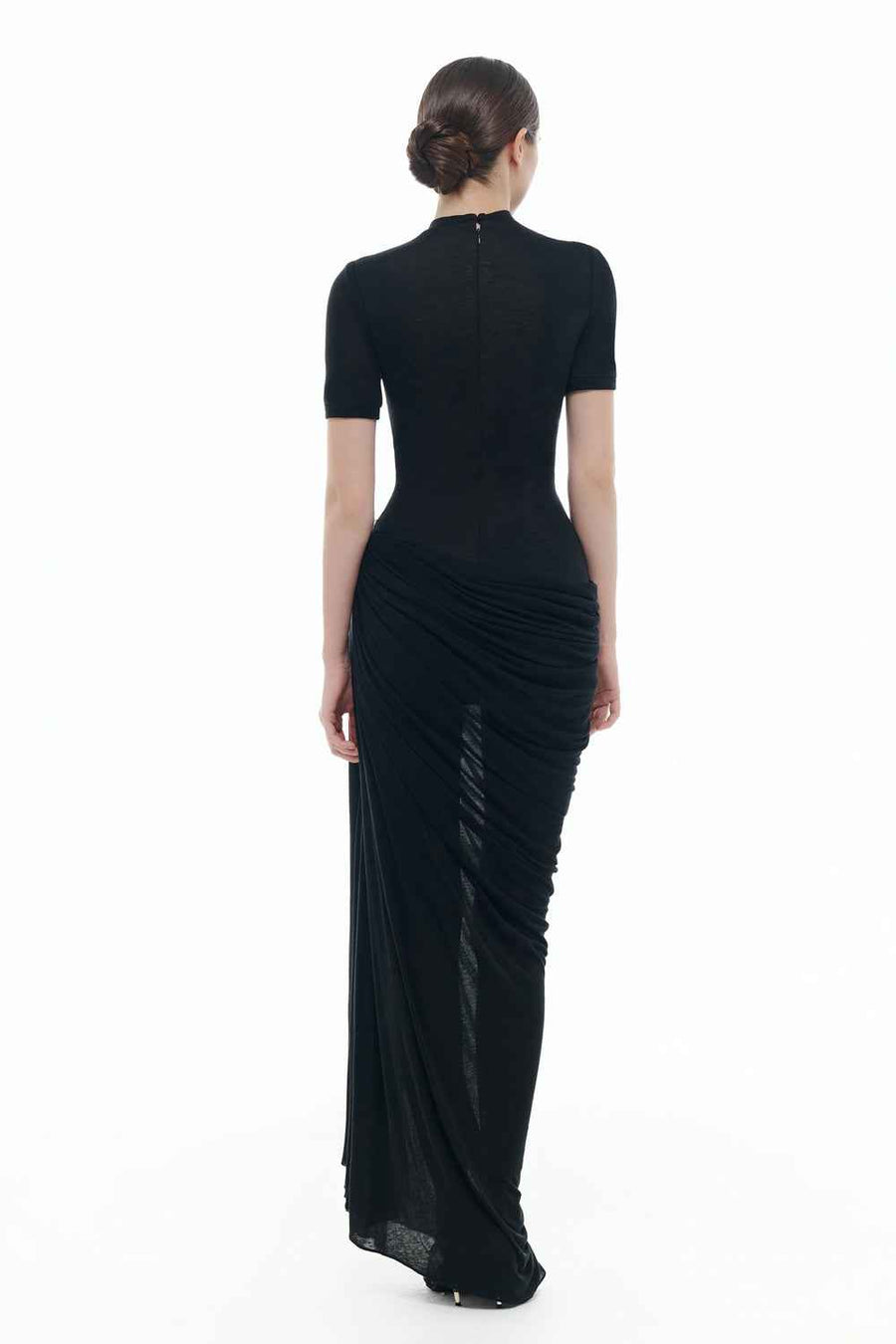 Colette High Neck Draped Maxi Dress