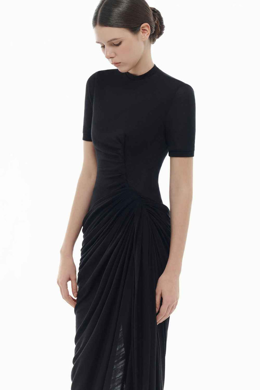 Colette High Neck Draped Maxi Dress