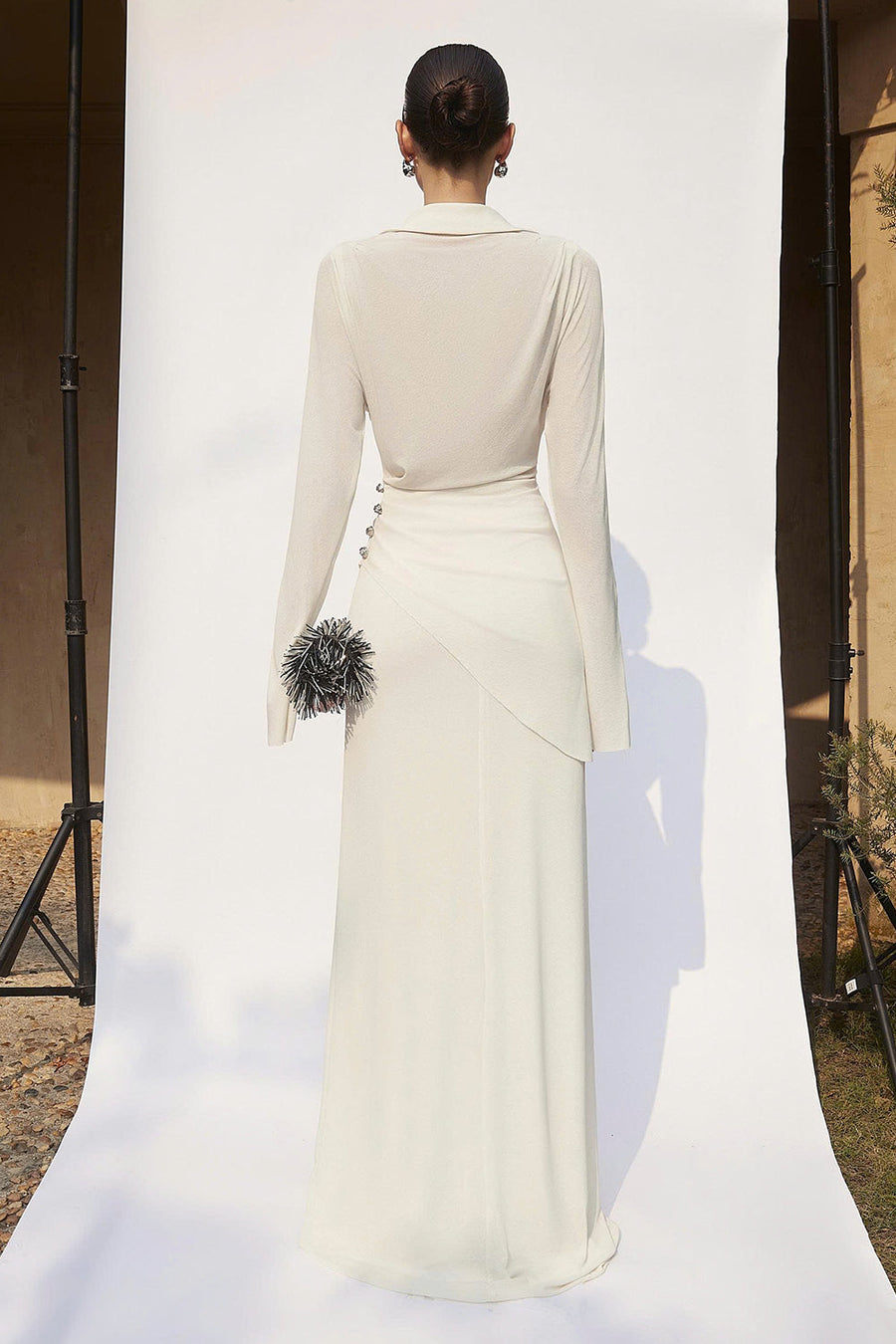 Cordelia Split Sleeve Draped Maxi Dress 6