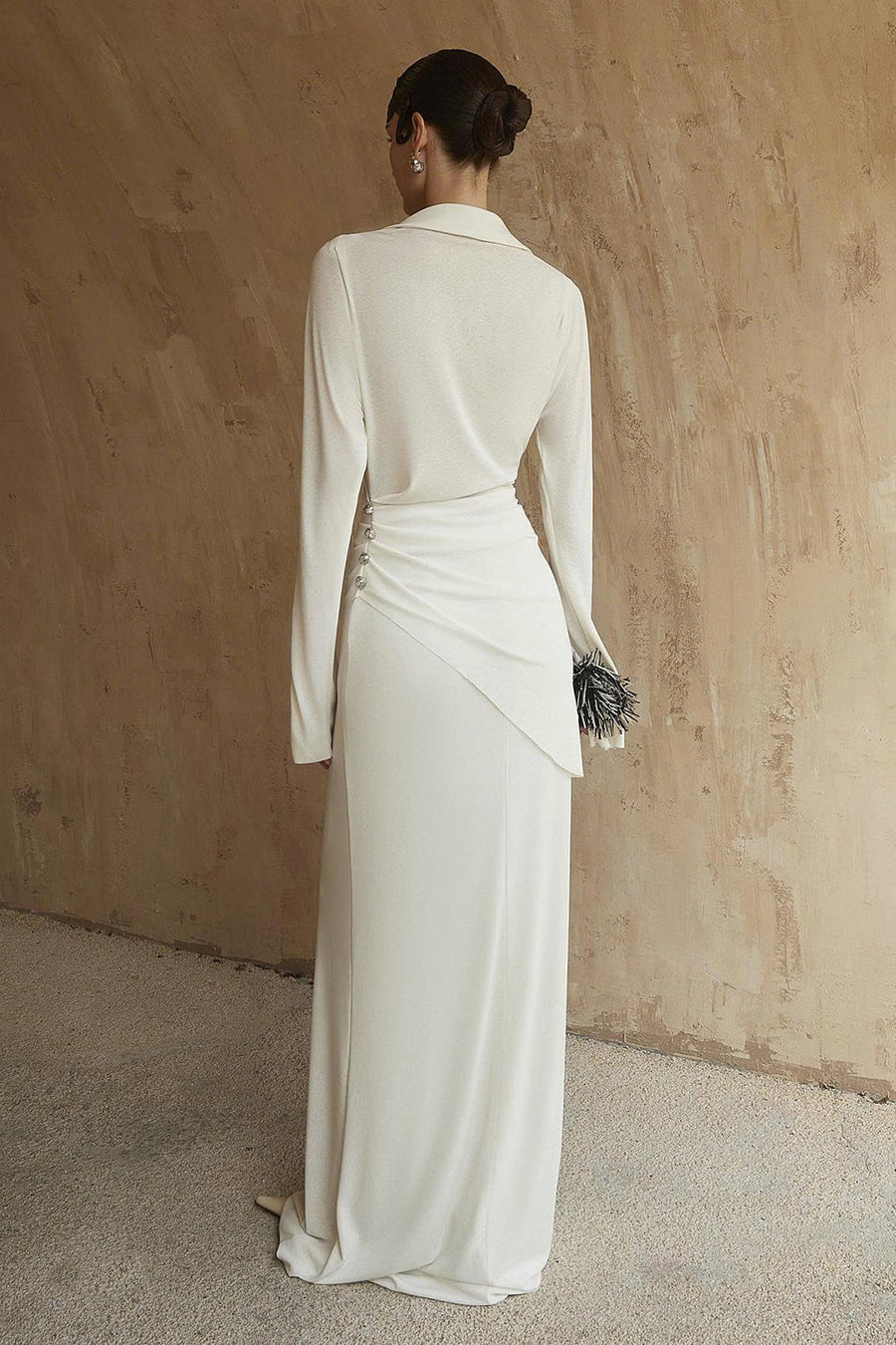 Cordelia Split Sleeve Draped Maxi Dress 4