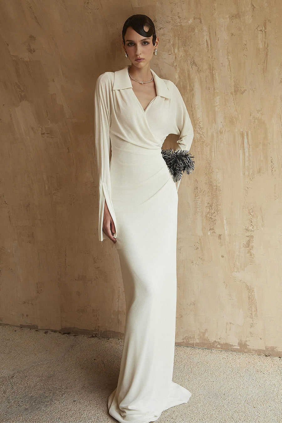 Cordelia Split Sleeve Draped Maxi Dress 5