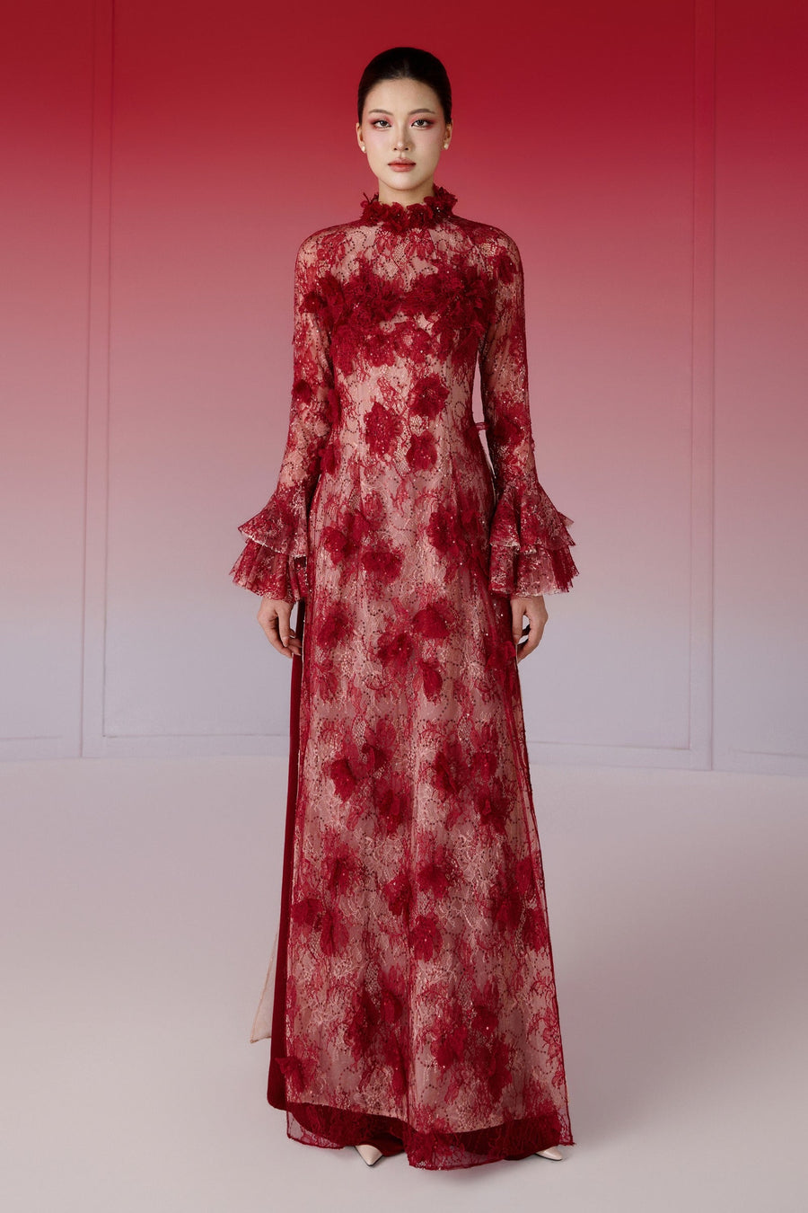 Phung Hy High Neck Ao Dai Set 1