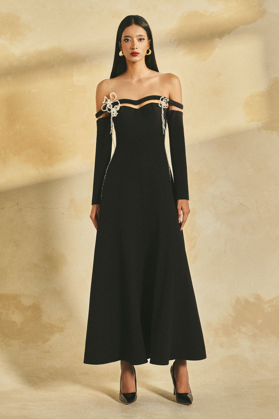 Cyr Off-Shoulder Midi Dress 2
