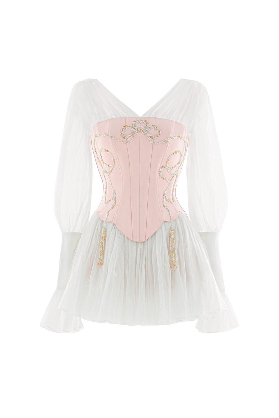 Cyralyn V-Neck Gathering Mini Dress 1