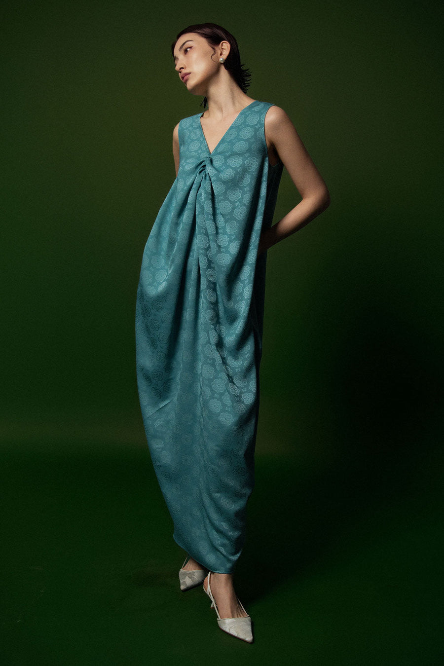 Phu Quy Tunic Sleeveless Silk Ankle Length Dress 4