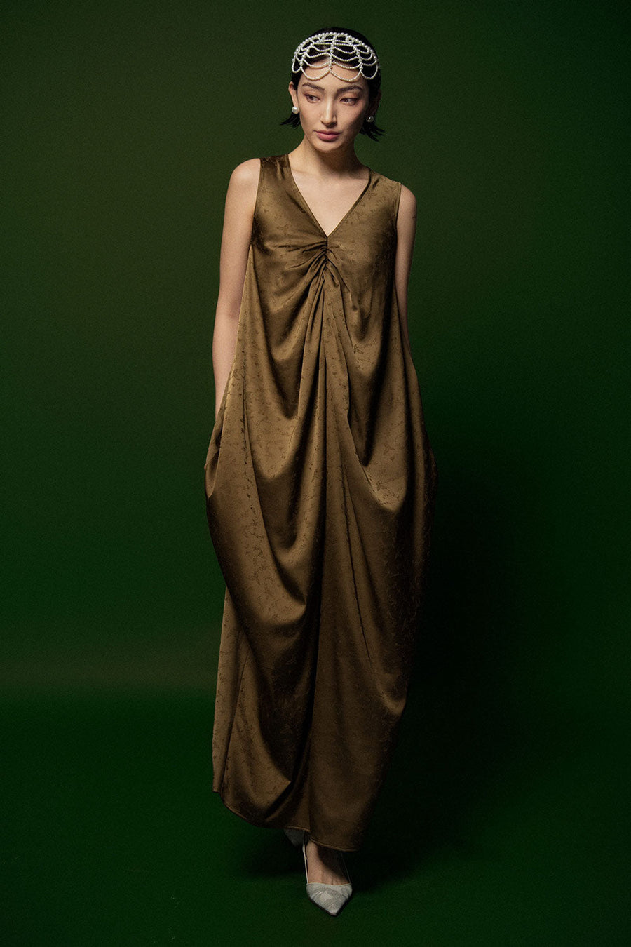 Phu Quy Tunic Sleeveless Silk Ankle Length Dress 3