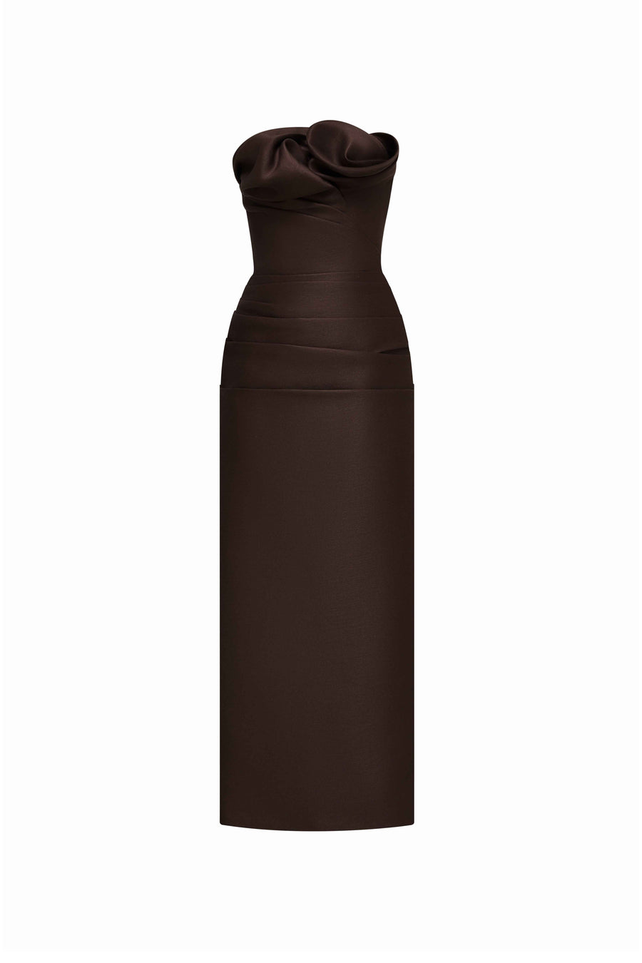 Lucienne Curved Draped Midi Dress