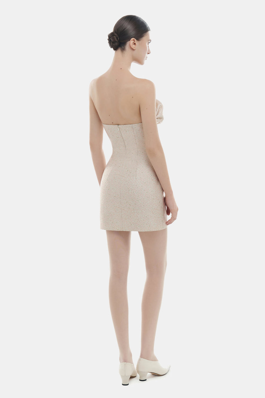 Aurianne Curved Draped Mini Dress 4