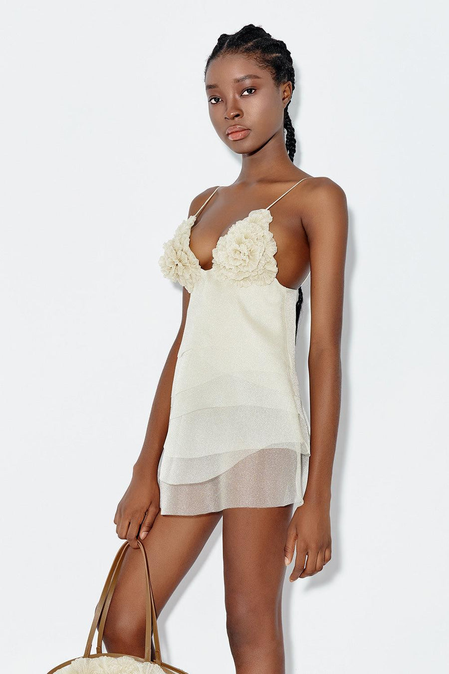 Peony Babydoll Layered Organza Mini Dress Mini Dress DAS LA VIE